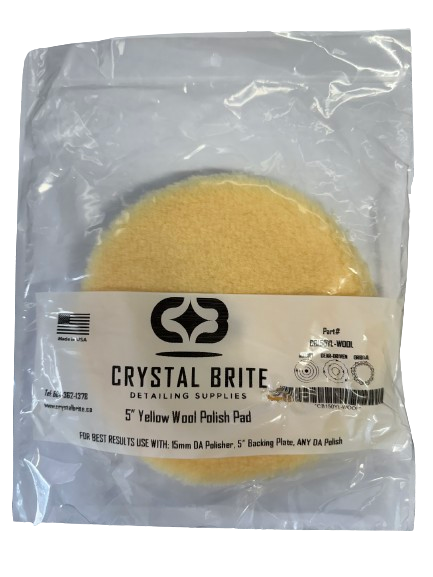 Crystal Brite Yellow Wool Medium Polish Pad