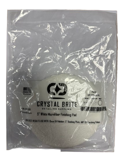 Crystal Brite White Microfiber Finishing Pad