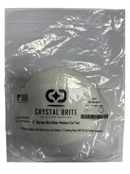 Crystal Brite Maroon Microfiber Medium Cut Pad